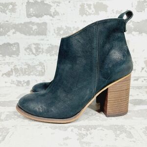 NEW Bp. Lance Black Leather Block Heel Block Heel Ankle Boots D105